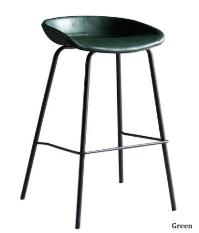 [C09] Modern Nordic Leather Bar Stool