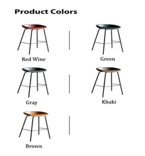 [C09] Modern Nordic Leather Bar Stool