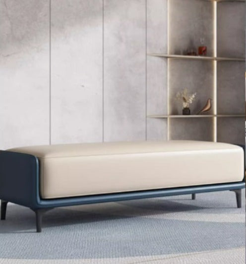 [A04] Italian Modern Minimalist Leather Bench