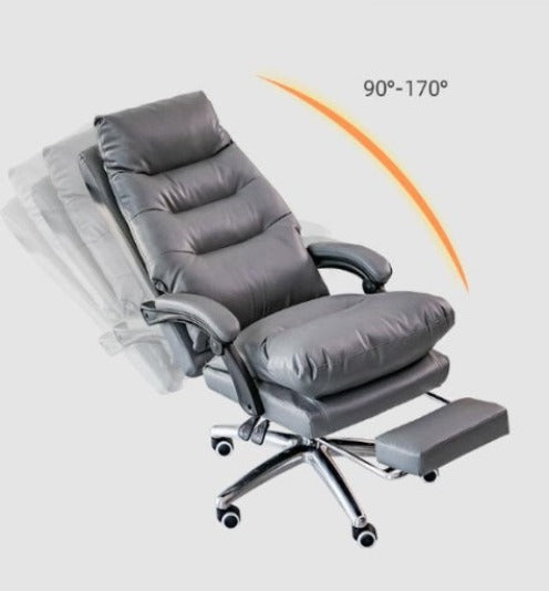 [C01] Comfortable Leather Office Chair with Reclining