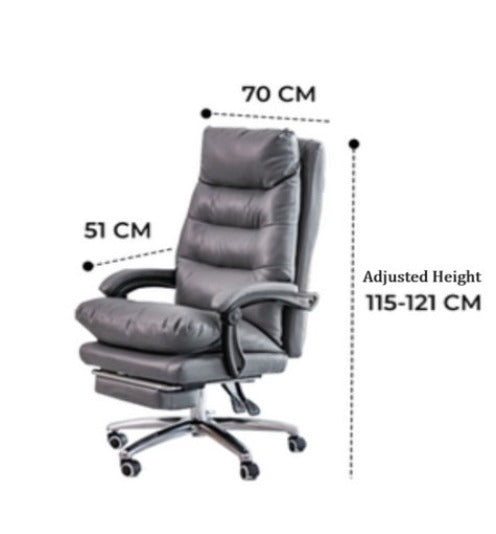 [C01] Comfortable Leather Office Chair with Reclining