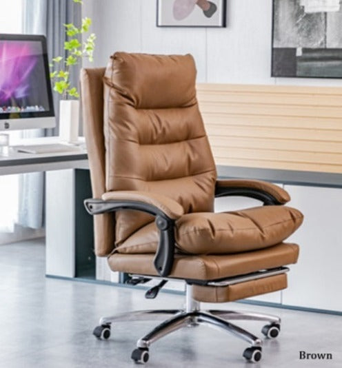 [C01] Comfortable Leather Office Chair with Reclining