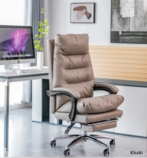 [C01] Comfortable Leather Office Chair with Reclining