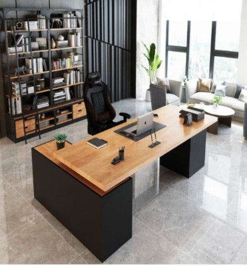 [W16] Modern and Minimalist Solid Wood Executive Desk