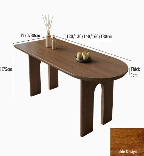 Versatile Solid Wood Dining Table