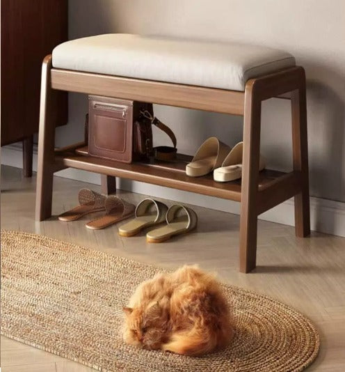 [A22] Solid Wood Shoe Changing Bench