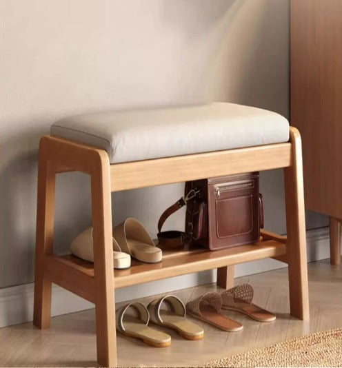 [A22] Solid Wood Shoe Changing Bench