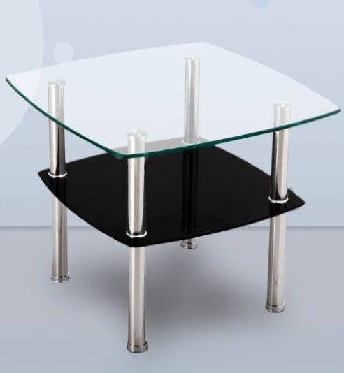 [A28] Simple Modern Rectangular Tempered Glass Coffee Table