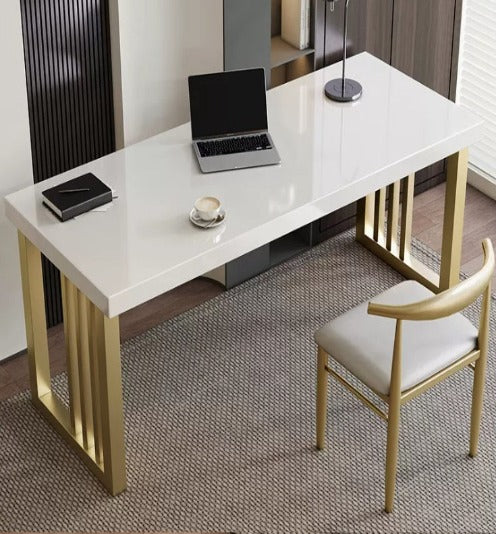 [W19] Simple Modern Minimalist Solid Wood Double Desk