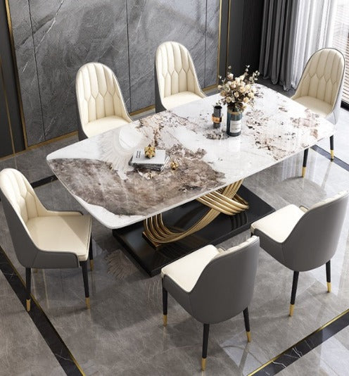 [S03] Luxurious Italian Duo-Inspired Sintered Stone Dining Table