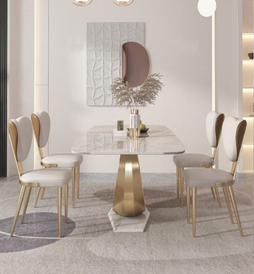 [S04] Luxurious Italian heart-style Sintered Stone Dining Table