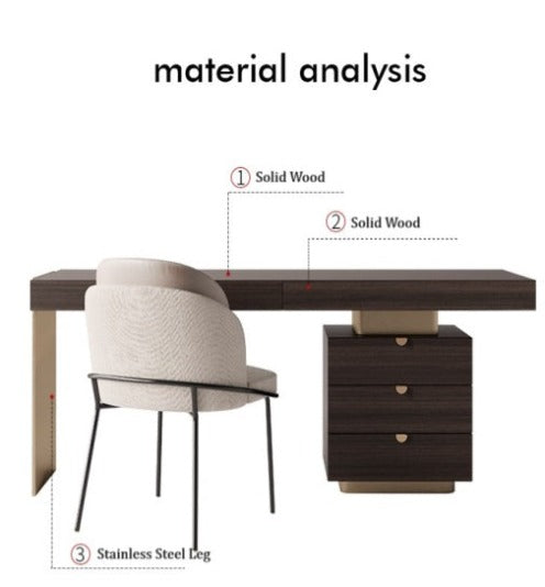 [W09] Italian Minimalist Luxury Study Desk